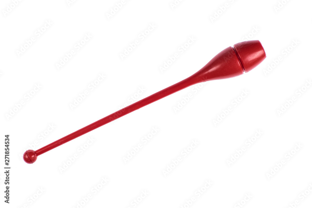 red sport clubs for rhythmic gymnastics on a white background red sport clubs for rhythmic gymnastics on a white background
