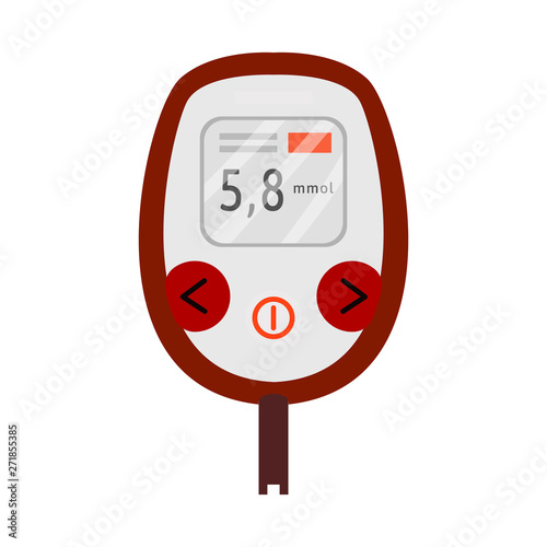 Isolated object of glucometer  and measuring logo. Set of glucometer  and chronic stock symbol for web.