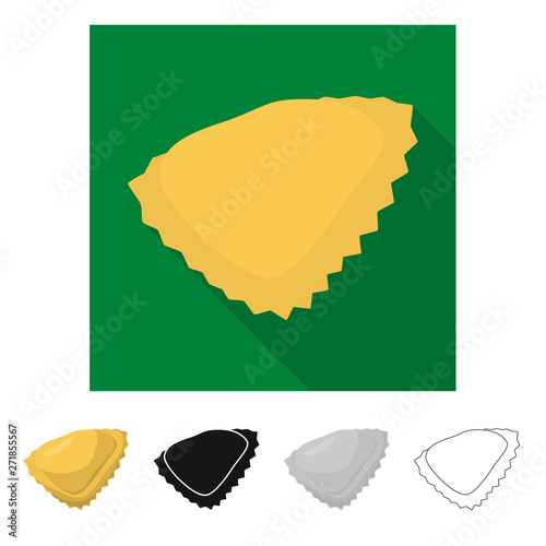 Vector design of manti  and Asian icon. Collection of manti  and Italian stock vector illustration.