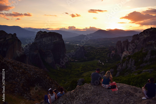 Meteora in Greece Cliffs, kalambaka sunset monastery © Agata