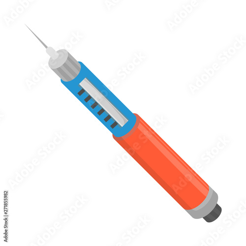 Vector design of insulin  and injection  symbol. Collection of insulin  and diabetic stock vector illustration.