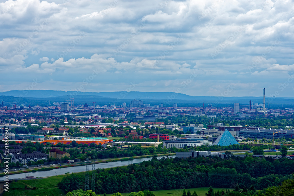 Fototapeta premium beautiful views of Nuremberg and its surroundings from the old tower