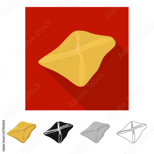 Vector design of manti  and jiaozi icon. Collection of manti  and dough vector icon for stock.