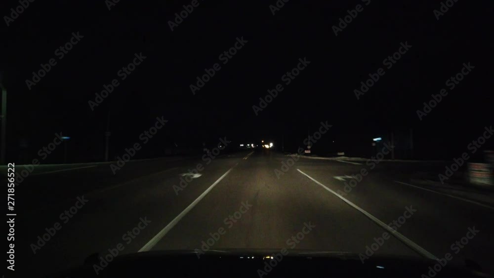 Driving Down In Country Road At Night In Black Jeep First Person View 003 Driving Down In Country Road At Night In Black Jeep First Person View 003