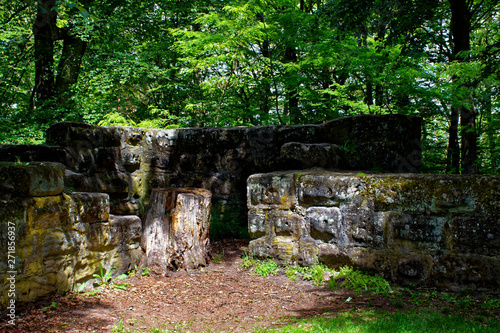 beautiful view of the ruins of the old castle and its surroundings