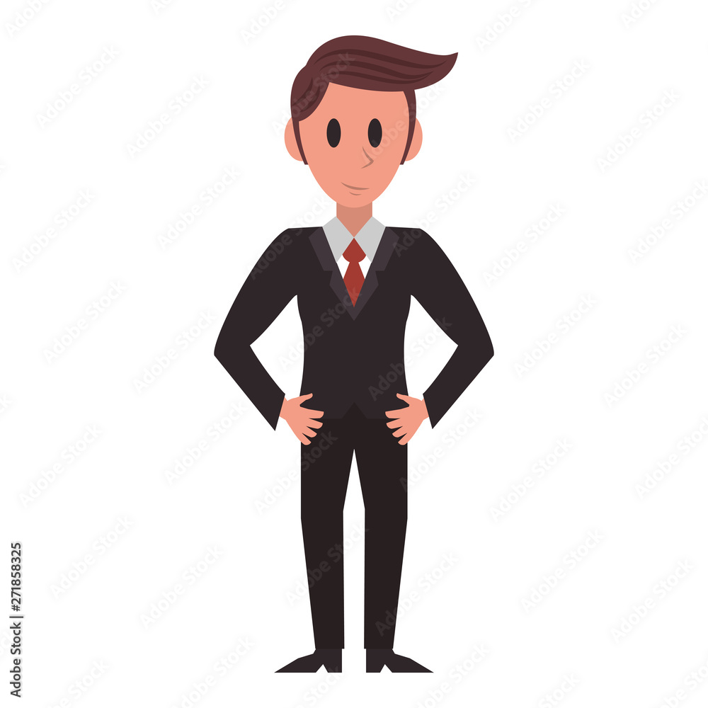 Executive businessman character cartoon Executive businessman character cartoon
