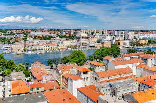 Zadar city from tower. Dalmatia. Croatia.