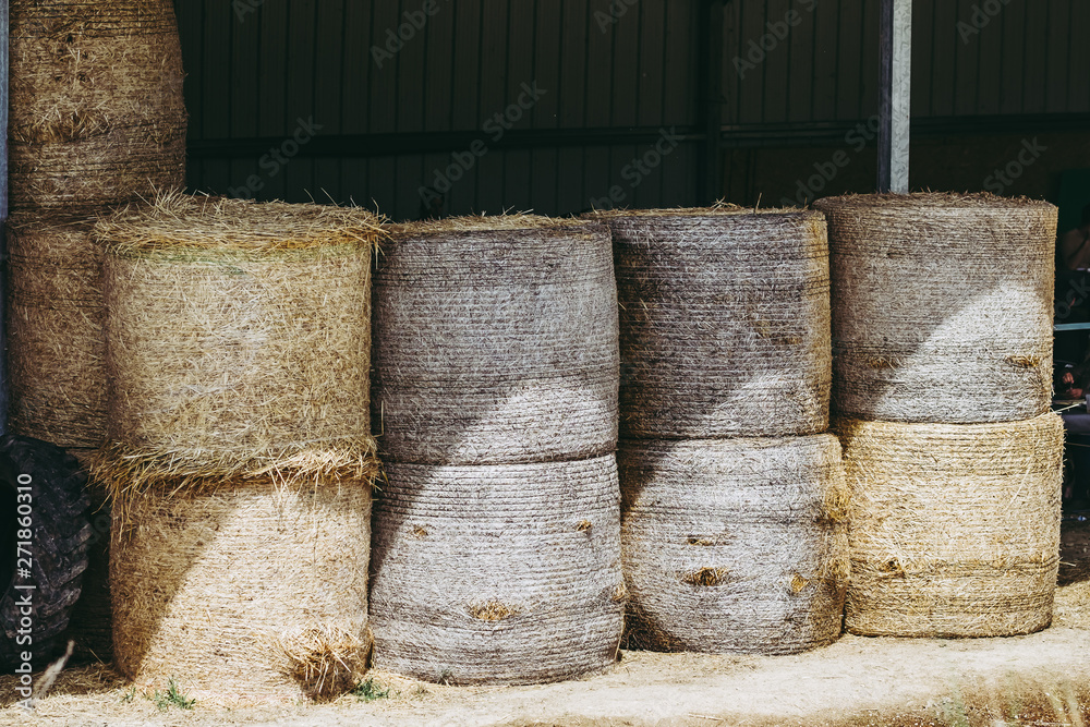 Stock de foin, nourriture pour animaux Stock de foin, nourriture pour animaux