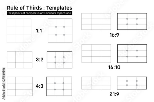Composition Proportions template in any aspect ratio monitors