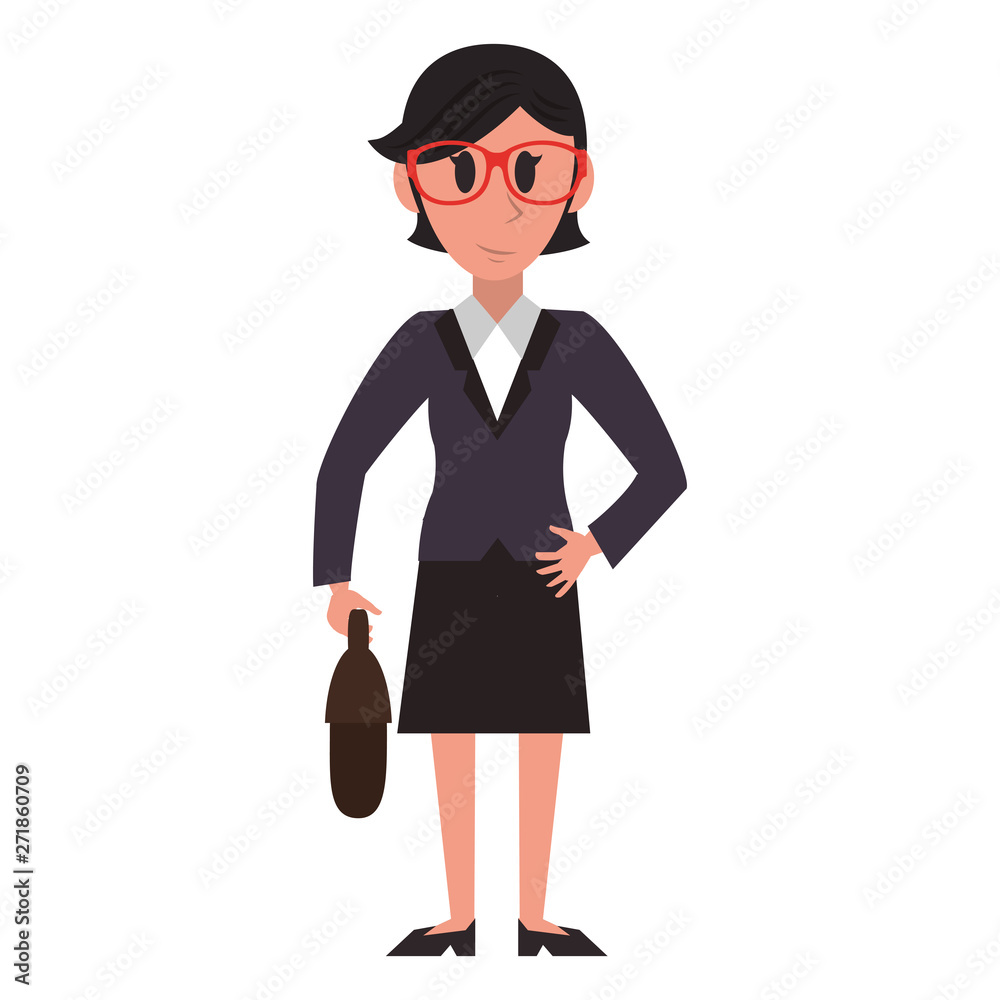 Executive businesswoman character cartoon Executive businesswoman character cartoon