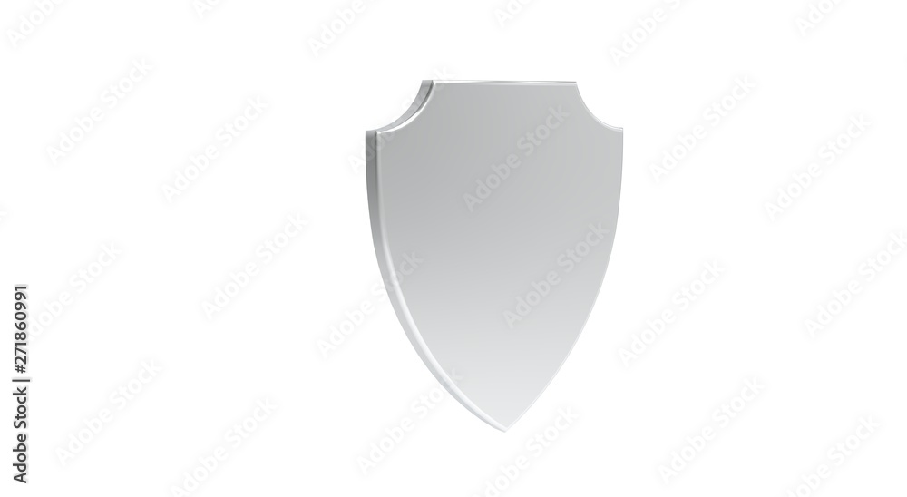 Shield isolated on White 3D Rendering Shield isolated on White 3D Rendering