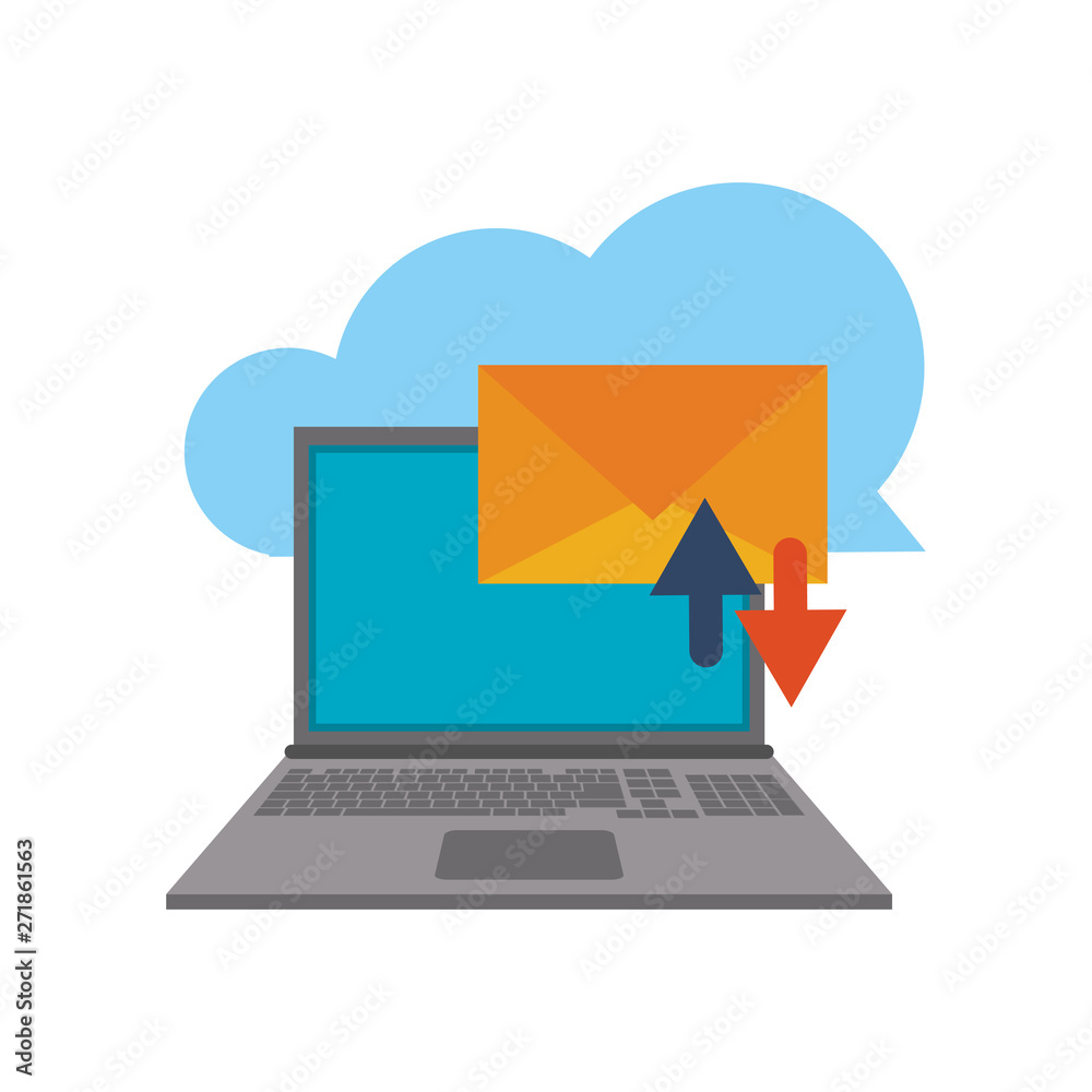 Cloud computing and technology symbols Cloud computing and technology symbols