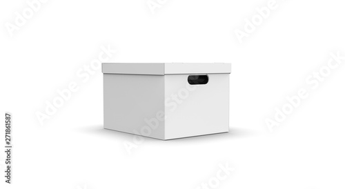 White Box isolated on white 3D Rendering © Lasha Kilasonia