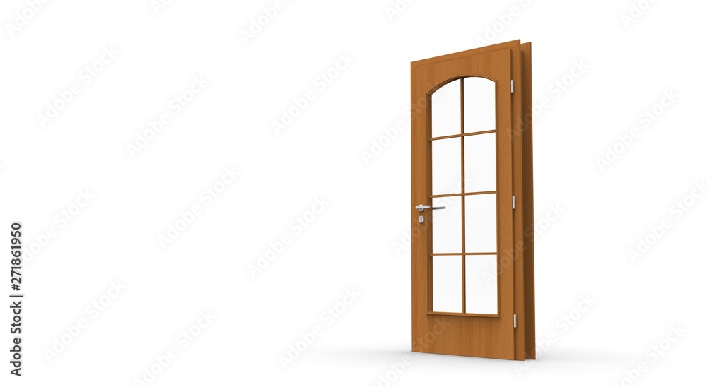 Door isolated on white 3D Rendering Door isolated on white 3D Rendering