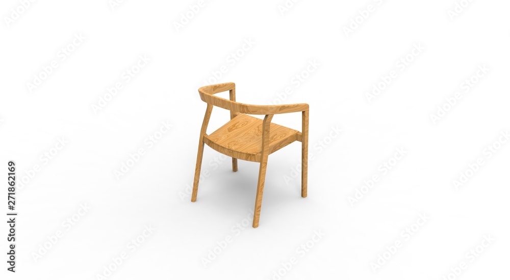 Chair isolated on White 3D Rendering Chair isolated on White 3D Rendering