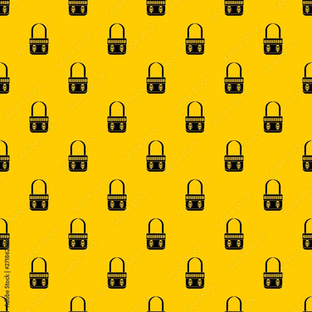 Shoulder bag pattern seamless vector repeat geometric yellow for any design