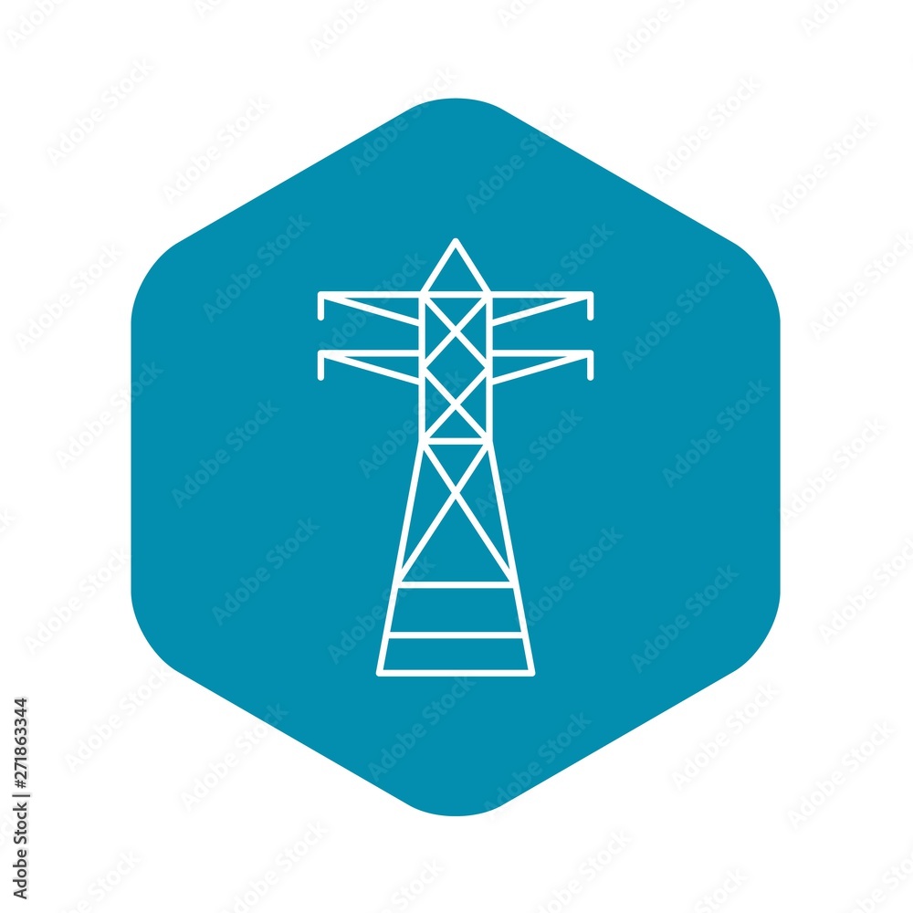 Telephone electric tower icon. Outline telephone electric tower vector icon for web design isolated on white background Telephone electric tower icon. Outline telephone electric tower vector icon for web design isolated on white background