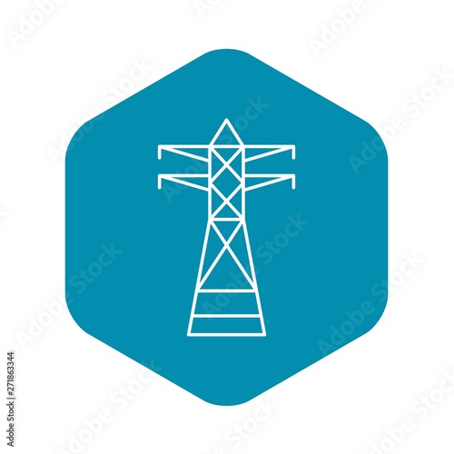Telephone electric tower icon. Outline telephone electric tower vector icon for web design isolated on white background © ylivdesign