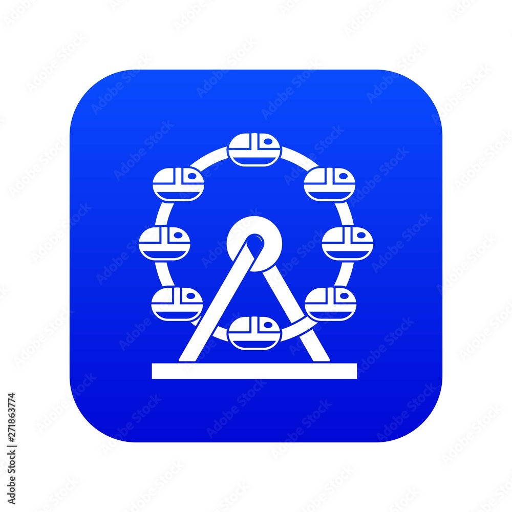 Giant ferris wheel icon digital blue for any design isolated on white vector illustration Giant ferris wheel icon digital blue for any design isolated on white vector illustration