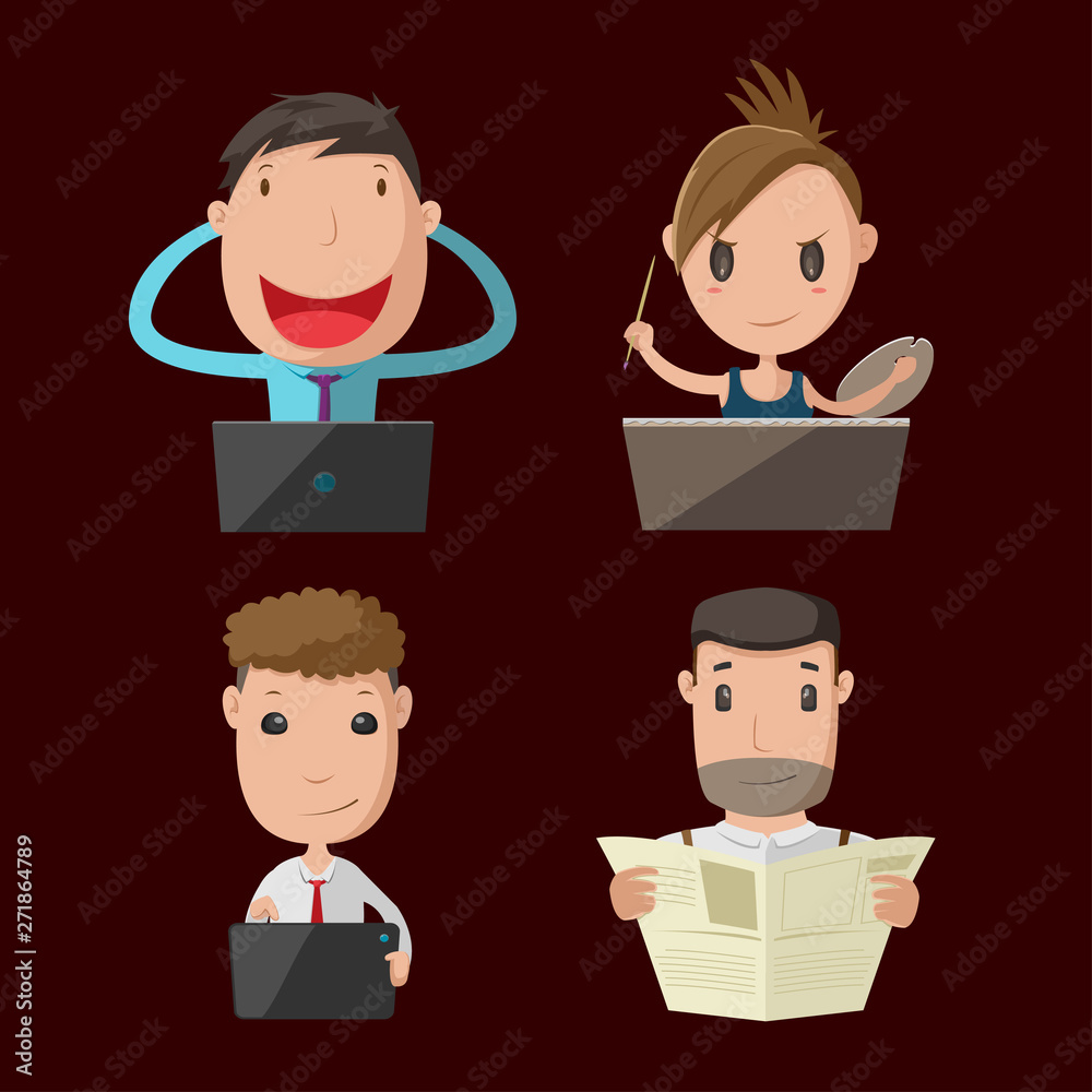 Cartoon People Lifestyle Character Set Vector Cartoon People Lifestyle Character Set Vector