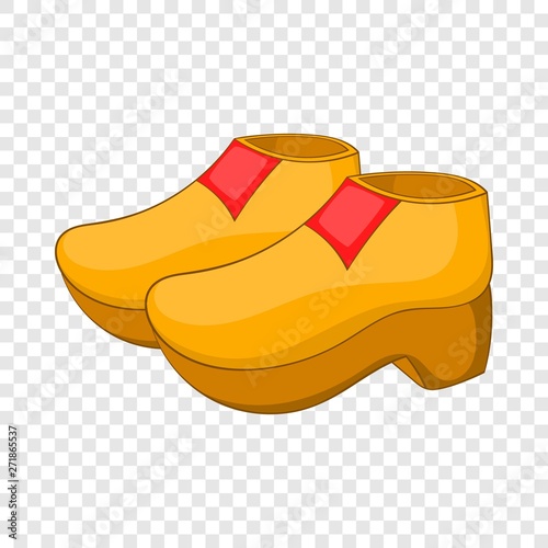 Wooden shoe icon. Cartoon illustration of wooden shoe vector icon for web design