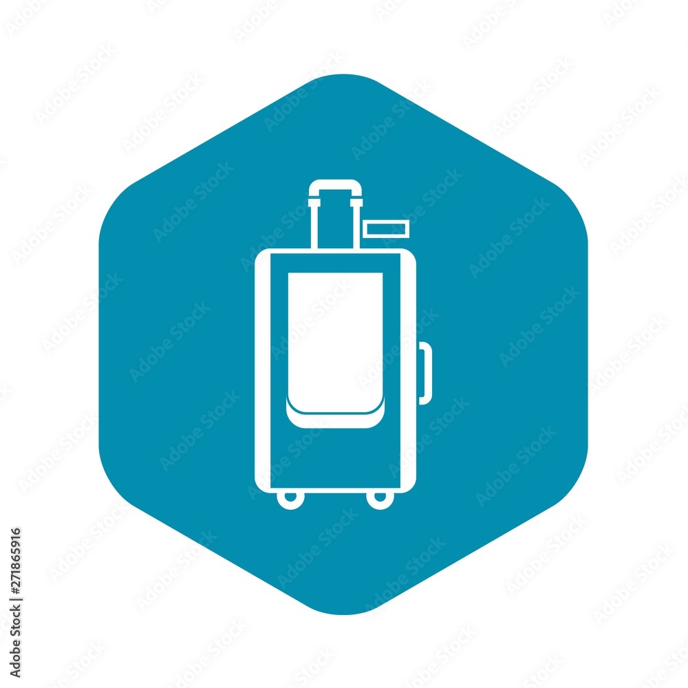 Travel suitcase icon in simple style isolated on white background vector illustration Travel suitcase icon in simple style isolated on white background vector illustration