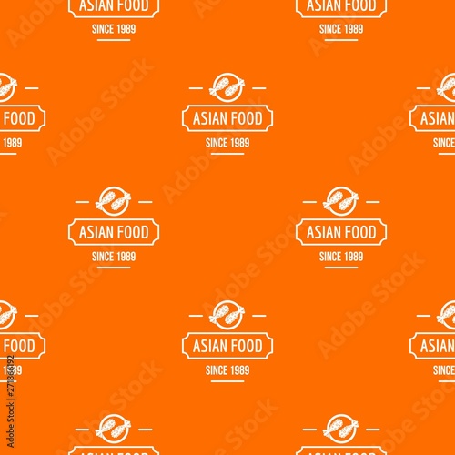 Thai asian food pattern vector orange for any web design best