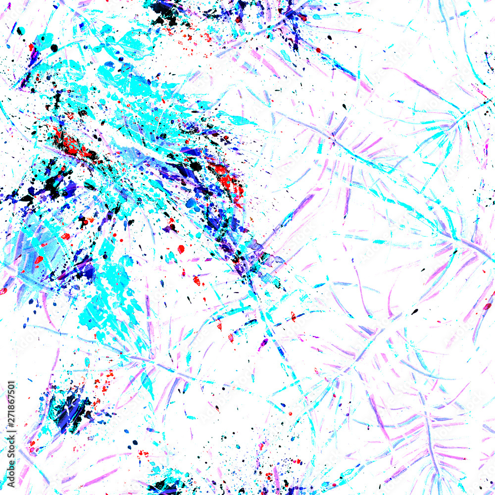 Fototapeta premium Tropical Purple Seamless Pattern. Summer Jungle