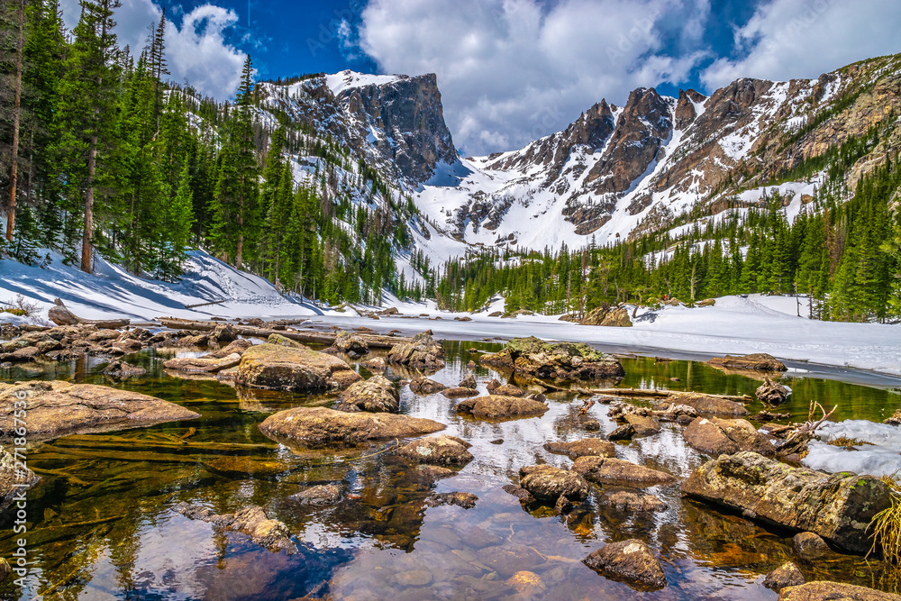 Beautiful Spring Hike to Dream Lake in Rocky Mountain National Park in Colorado