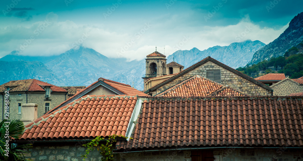 Roof tops of Kotor Montenegro
