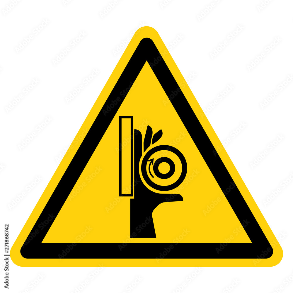 Hand Crush Roller Pinch Point Symbol Sign, Vector Illustration, Isolate On White Background Label .EPS10 Hand Crush Roller Pinch Point Symbol Sign, Vector Illustration, Isolate On White Background Label .EPS10