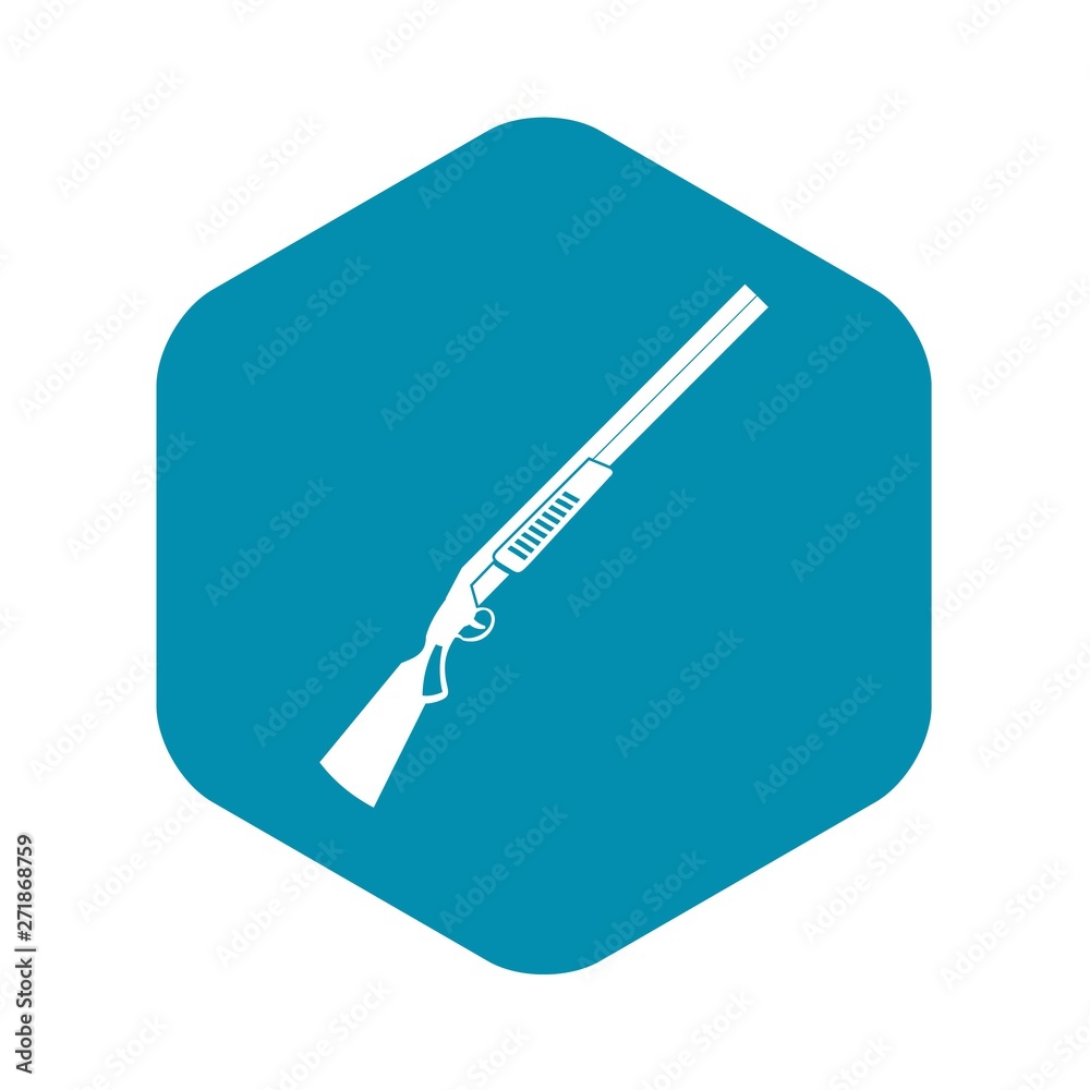 Gun icon in simple style isolated on white background. Weapons symbol Gun icon in simple style isolated on white background. Weapons symbol