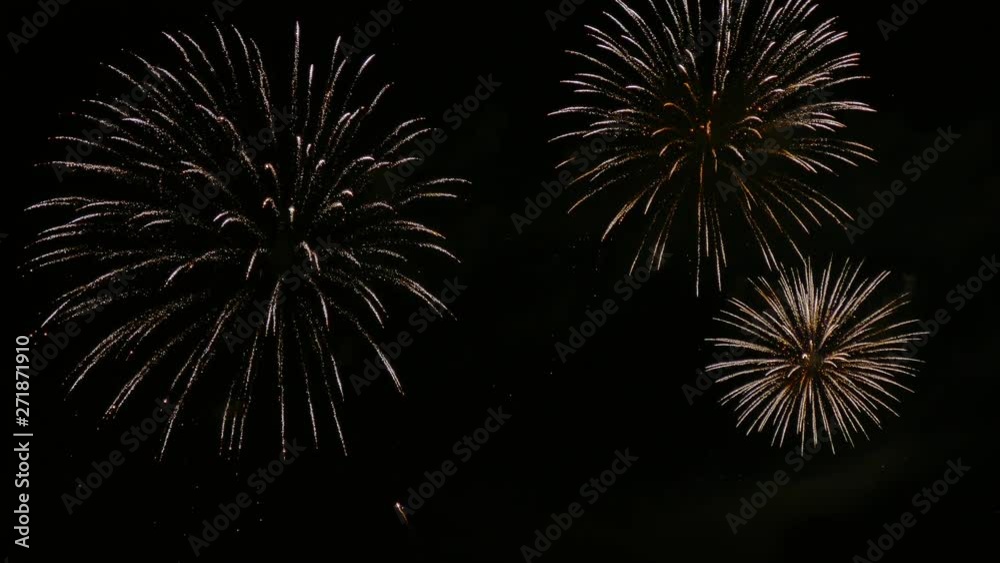 4K clip Beautiful Firework display