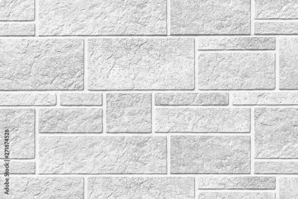 Naklejka premium The modern white concrete tile wall background and texture