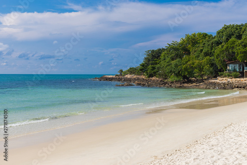 Summer background with beautiful landscape view from samet island in Thailand.