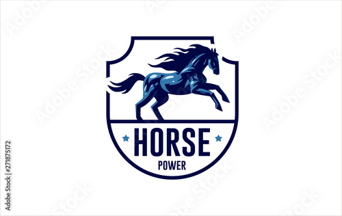 Horse image in classic minimal style. 