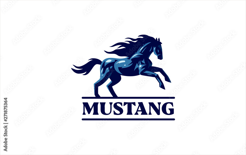 Horse image in classic minimal style. Horse image in classic minimal style.