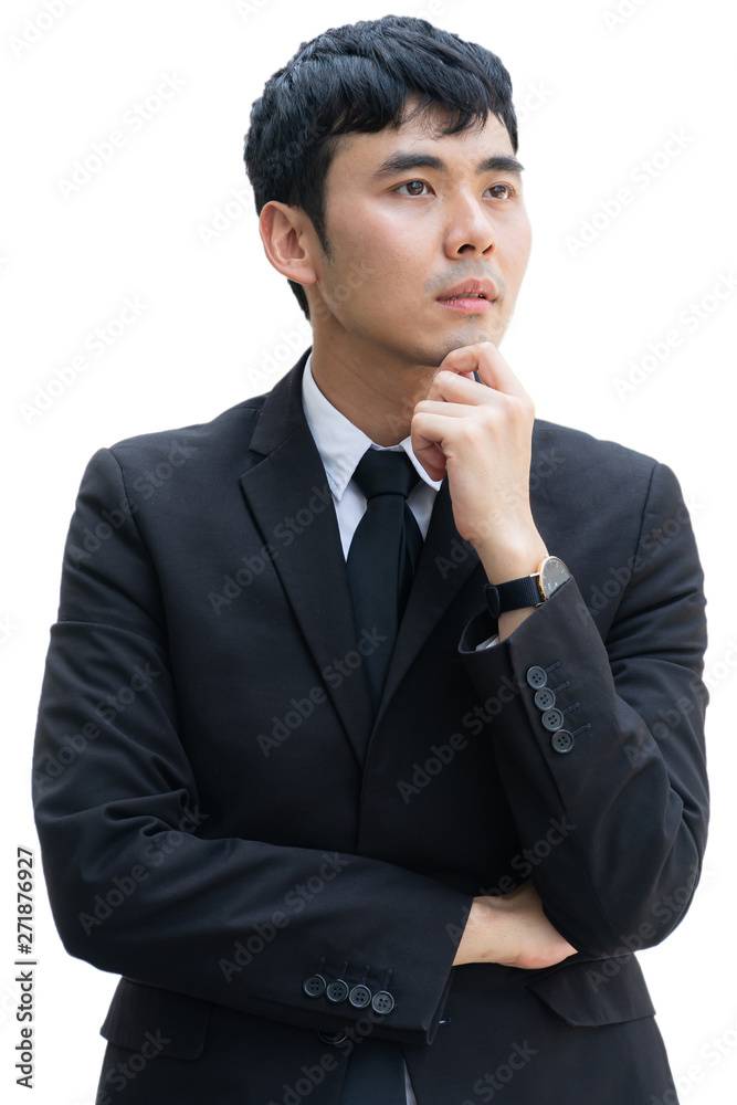 Asian Business man in the formal suit. On white blackground. Asian Business man in the formal suit. On white blackground.