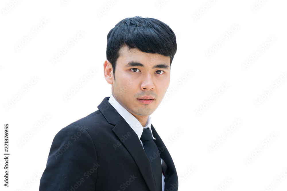 Asian Business man in the formal suit. On white blackground. Asian Business man in the formal suit. On white blackground.