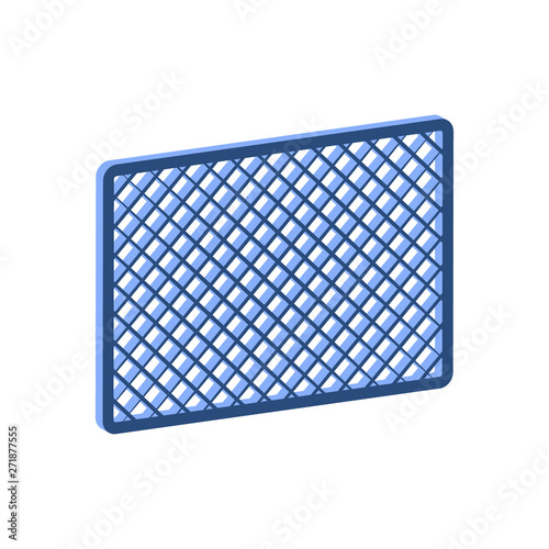 Wire fence icon.Isometric and 3D view.