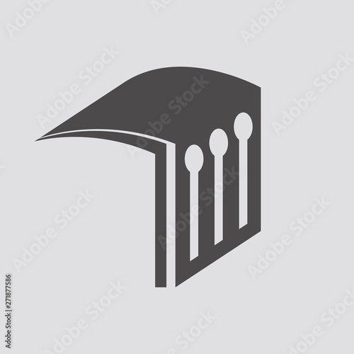 Matches box icon in flat style.Vector illustration.