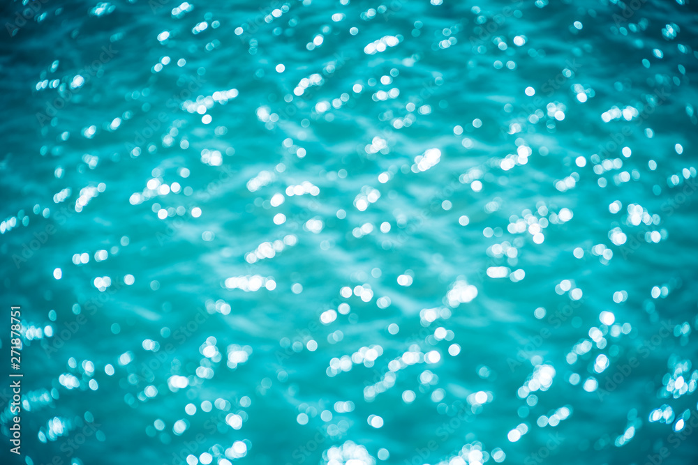 Abstract bokeh from light in the blue pool Abstract bokeh from light in the blue pool