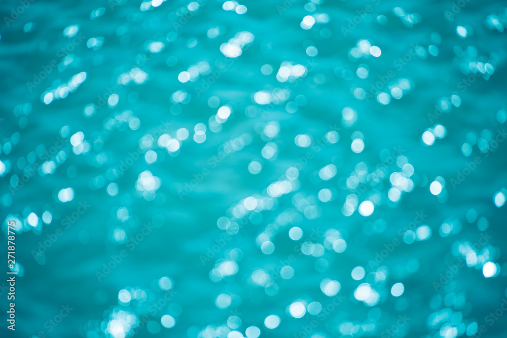 Abstract bokeh from light in the blue pool Abstract bokeh from light in the blue pool