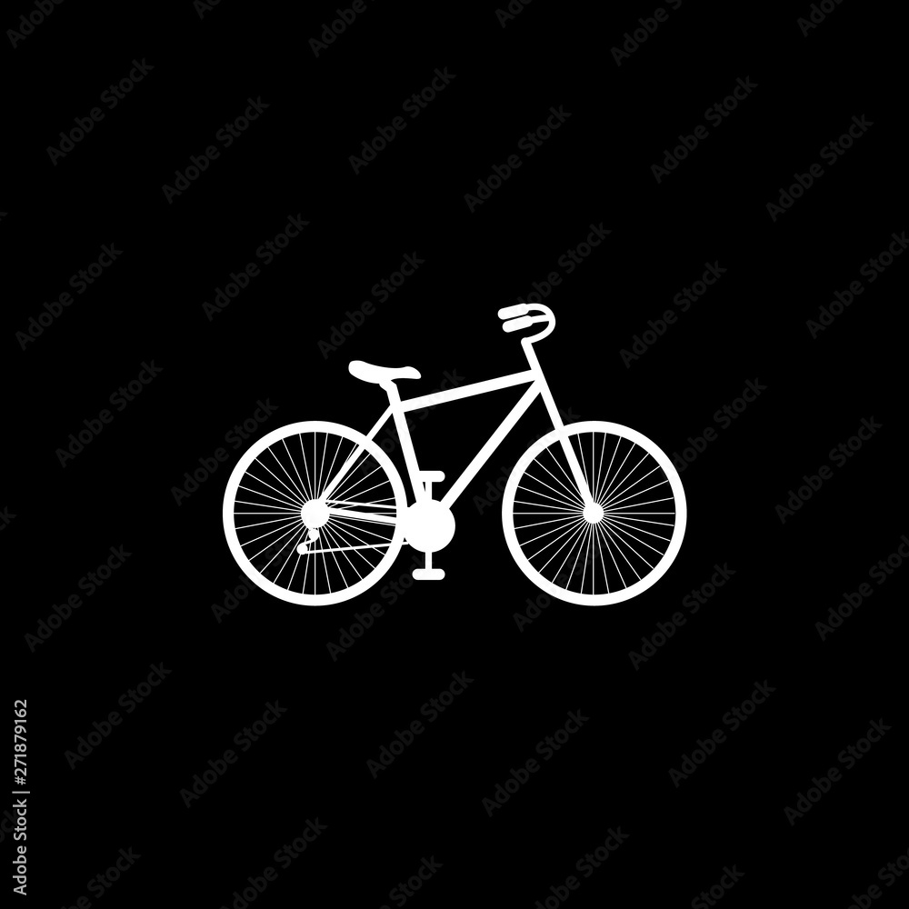 Fototapeta bike icon vector, solid logo illustration, pictogram isolated on black
