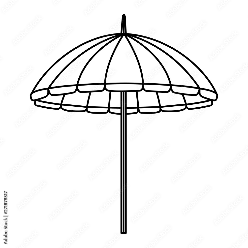 Fototapeta premium beach umbrella summer isolated icon
