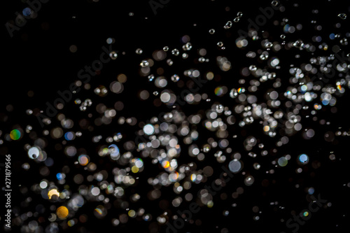 Abstract bokeh  texture on black