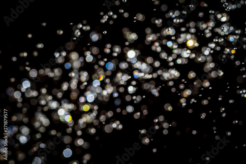 Abstract bokeh texture on black