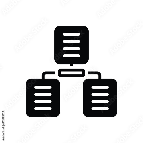 Black solid icon for sharing archives