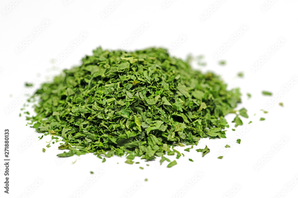 Getrocknete Petersilie, Petroselinum crispum Getrocknete Petersilie, Petroselinum crispum