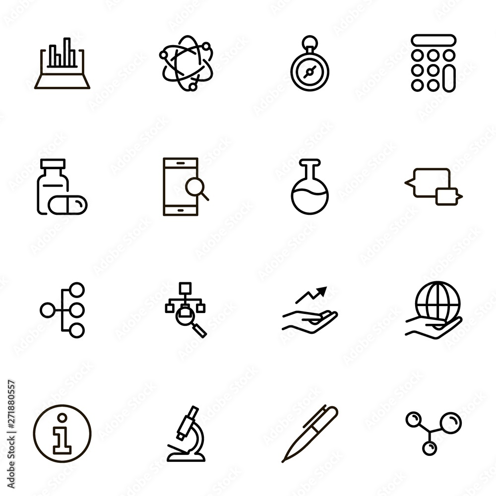 Obraz premium Line icon set